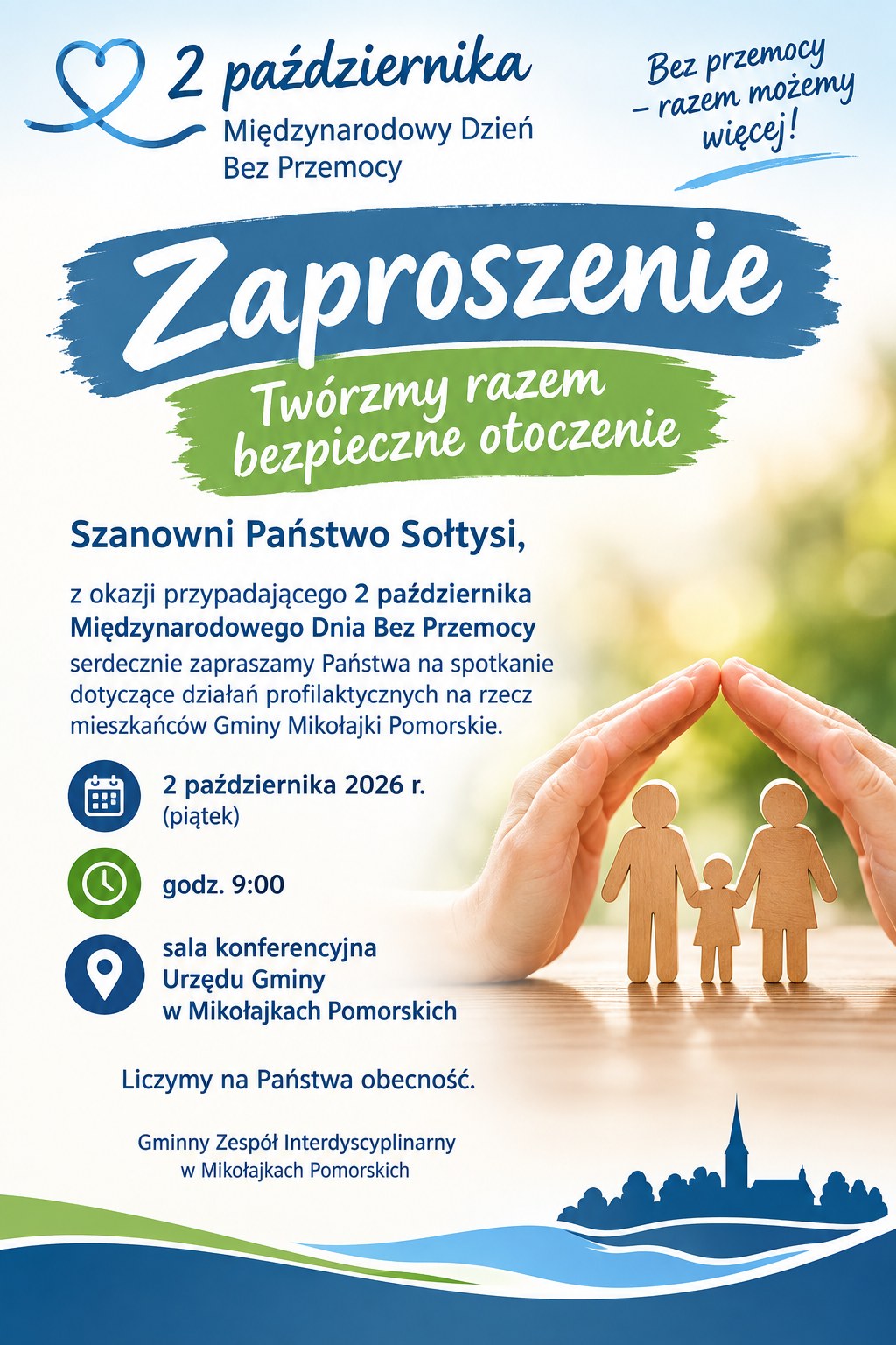 Międzynarodowy Dzień Bez Przemocy &ndash; zaproszenie na&nbsp;spotkanie