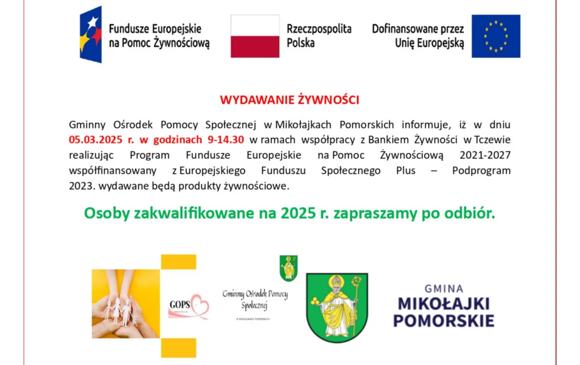 Zdjęcie do WYDAWANIE ŻYWNOŚCI