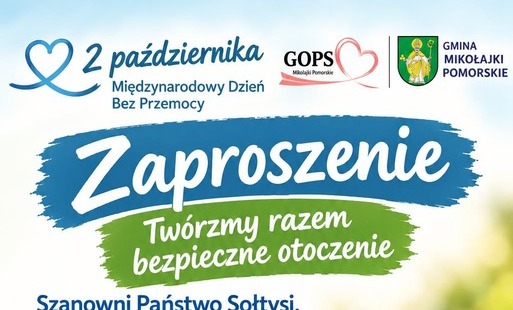 Międzynarodowy Dzień Bez Przemocy – zaproszenie na spotkanie